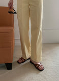 Ribbon strap flip-flop sandals