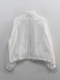 Organza Raglan See-through Blouson Jumper