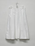 Nylon Pleated Midi Skirt