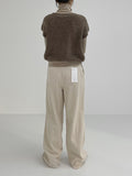 Slit Wool Turtleneck T-Shirt