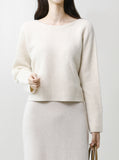 [Premium] Whole Garment Raglan Crop Knit
