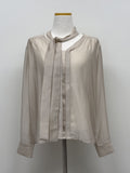 Naro V-Neck See-Through Blouse