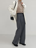 Lip Pocket High Waist Long Slacks