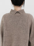 [Premium] Fair Turtleneck Whole Garment Wool Set-up Knit