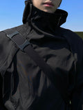 Cross high neck anorak JK