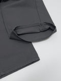 Curved Semi-Wide Cotton Pants