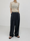 Zed two-way banding nylon slacks