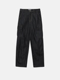 High waist pocket straight fit raw denim pt