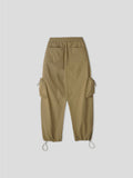 Middle Cargo Cotton String Pants