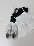 Lace & pearl ribbon shoes charm SET