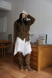 Bohemian Damaged Slit Knit