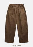 Carbon Cotton Wide Balloon Pants