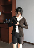 TWISTED BUTTON CARDIGAN