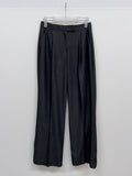 Tencel Semi Wide Denim Slacks