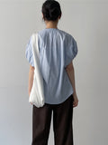 Hidden Puff Loose Fit Blouse