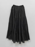 Antique Tiered Flare Long Skirt