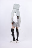 Cropped rain hood zip-up