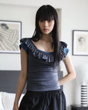 Bell frill cap sleeveless