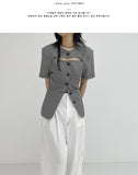 Cord Half-Hole Bijo Short Sleeve Jacket
