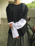 Color Matching Layered Basic Long Sleeve