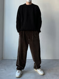 Two-Tone Velvet Banding Pants