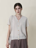 [Premium] Whole Garment Room Short Sleeve Cardigan