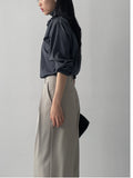 Leila High Neck Tie Blouse