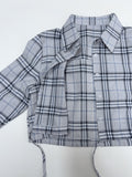 Check Seersucker Crop Shirt