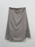 Tartan Check A-Line Midi Skirt