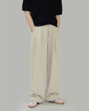 Marv Linen Two-Tuck Wide Slacks