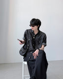 Podia Denim Half Shirt