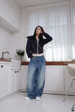 balloon hip wide jeans
