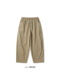 Peach Cotton Side Pocket Balloon Pants