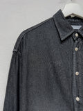 [Long sleeve ver.] Snap washing overfit denim shirt