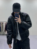 West High Neck Leather Bomber