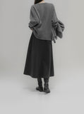 [Premium] Whole Garment Wool Back Round Knit