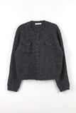 Snap mohair cardigan