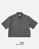 Into Seersucker Crop Short Sleeve Shirt