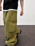 Double Crease Big Pocket Wide Pants