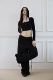 Glam Button Crop Top