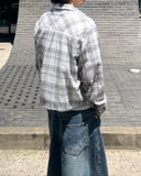 [Linen] Fortune Crop Check Shirt