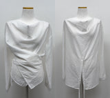 Paper See-through Wrap Blouse