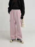 [unisex] Brushed cargo wide training pants