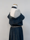 Cliff Unbalanced Denim Long One Piece