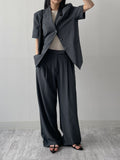 Log High Waist Wide Slacks