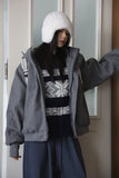 Nordic snow cardigan zip-up