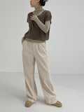 Slit Wool Turtleneck T-Shirt