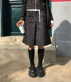 RIVET LINE DENIM SKIRT