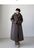 Evelyn Wool Hood Coat