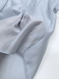 Chief Strap Pintuck See-through Short Sleeve Shirt